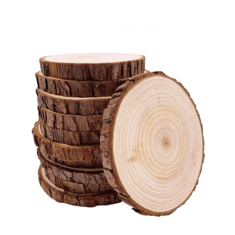 Oud Wood Chip - Unfinished natural wood slices 8 to
