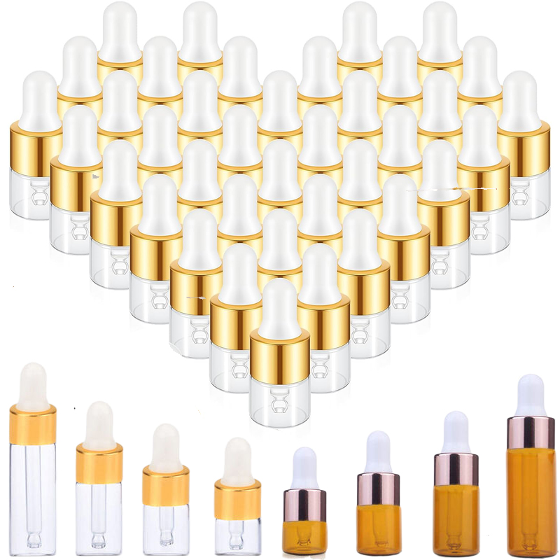 Perfume Fragrance Booster - 5Pcs 1ml/2ml/3ml/5ml Empty Glass Dropper Bottles
