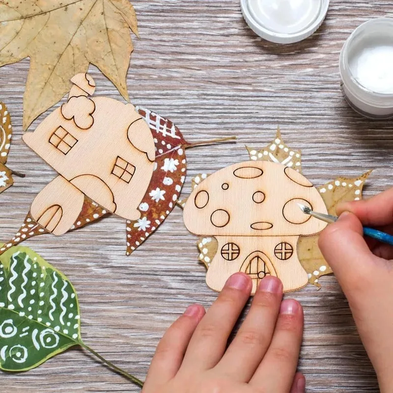 50pcs Mushroom Wood Cutouts Un – Oud Wood Chip Bewertung und Preis