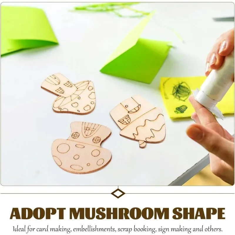 50pcs Mushroom Wood Cutouts Un – Oud Wood Chip Bewertung und Preis
