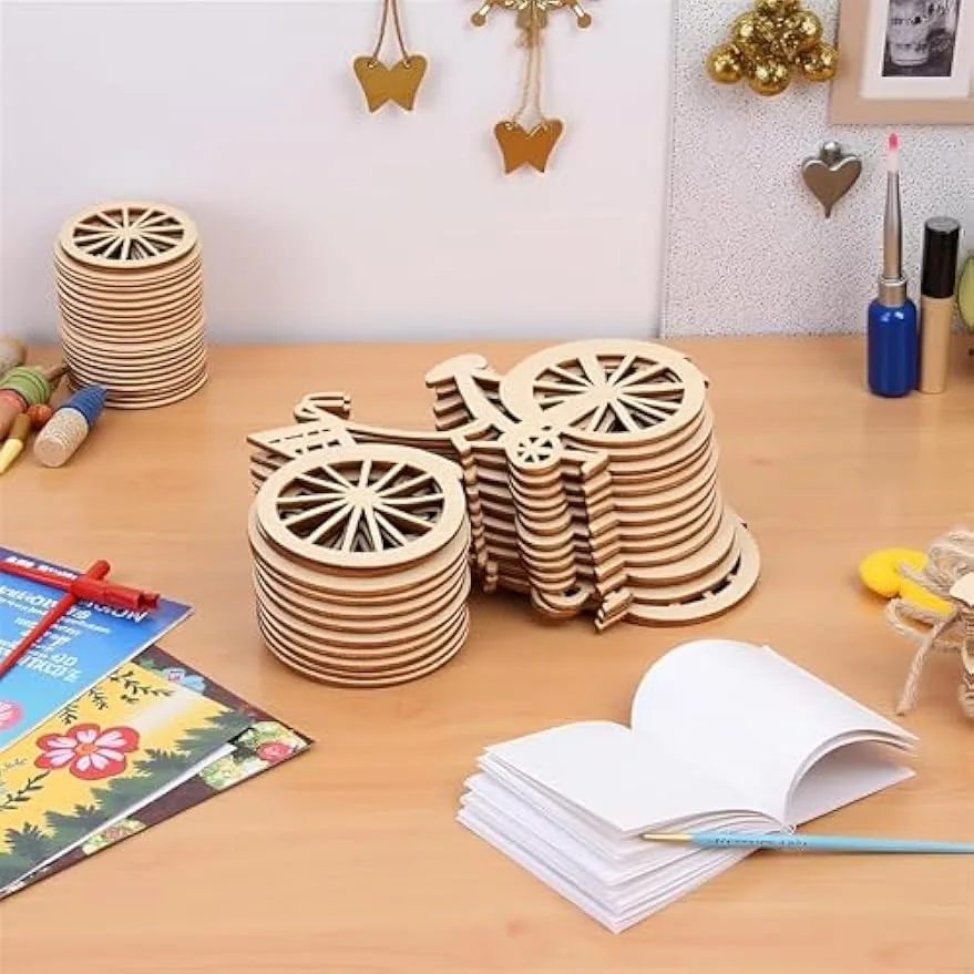 10pcs Wooden Bicycle Ornaments – Oud Wood Chip Bewertung und Preis
