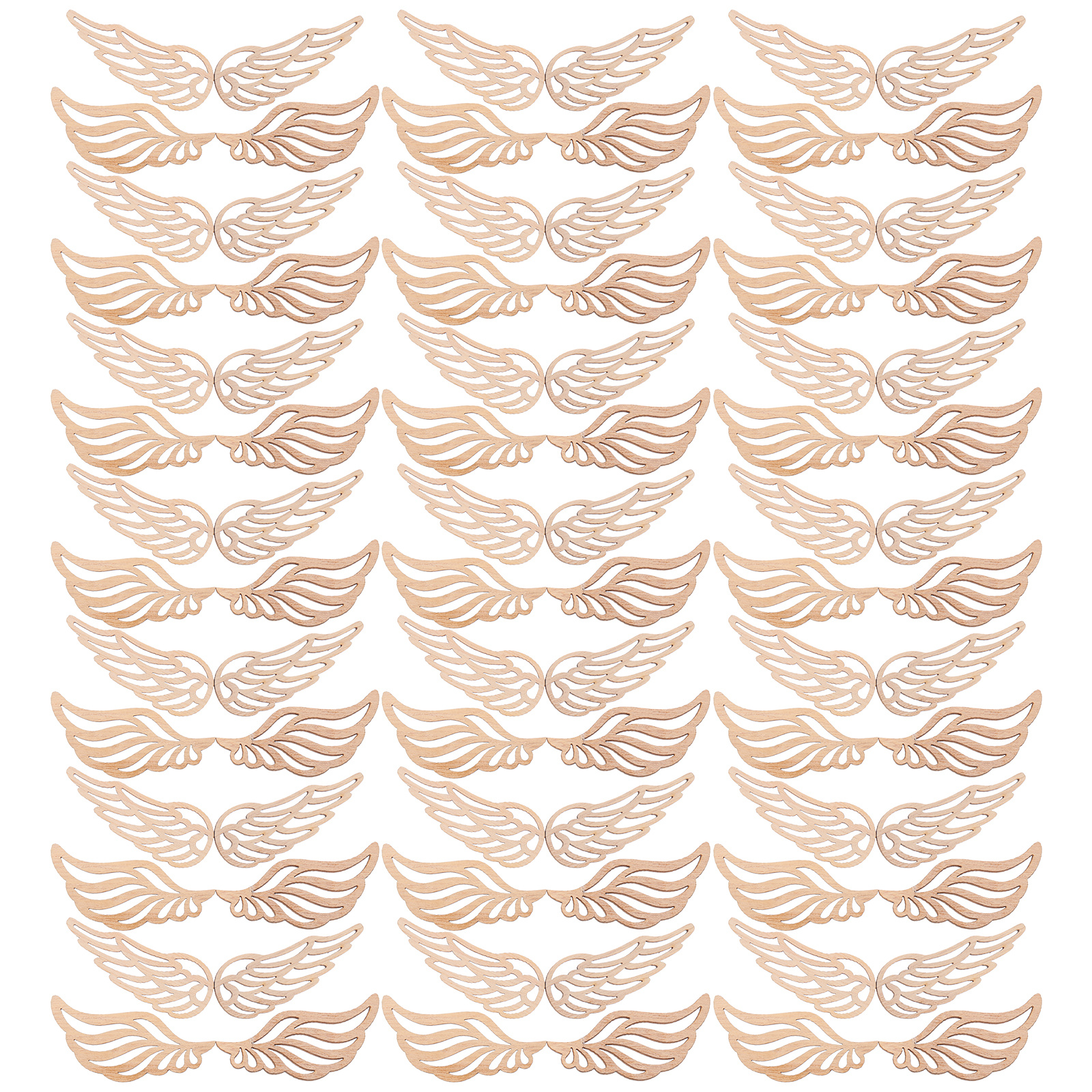 100Pcs Angel Wings Wooden Craf – Oud Wood Chip Bewertung und Preis
