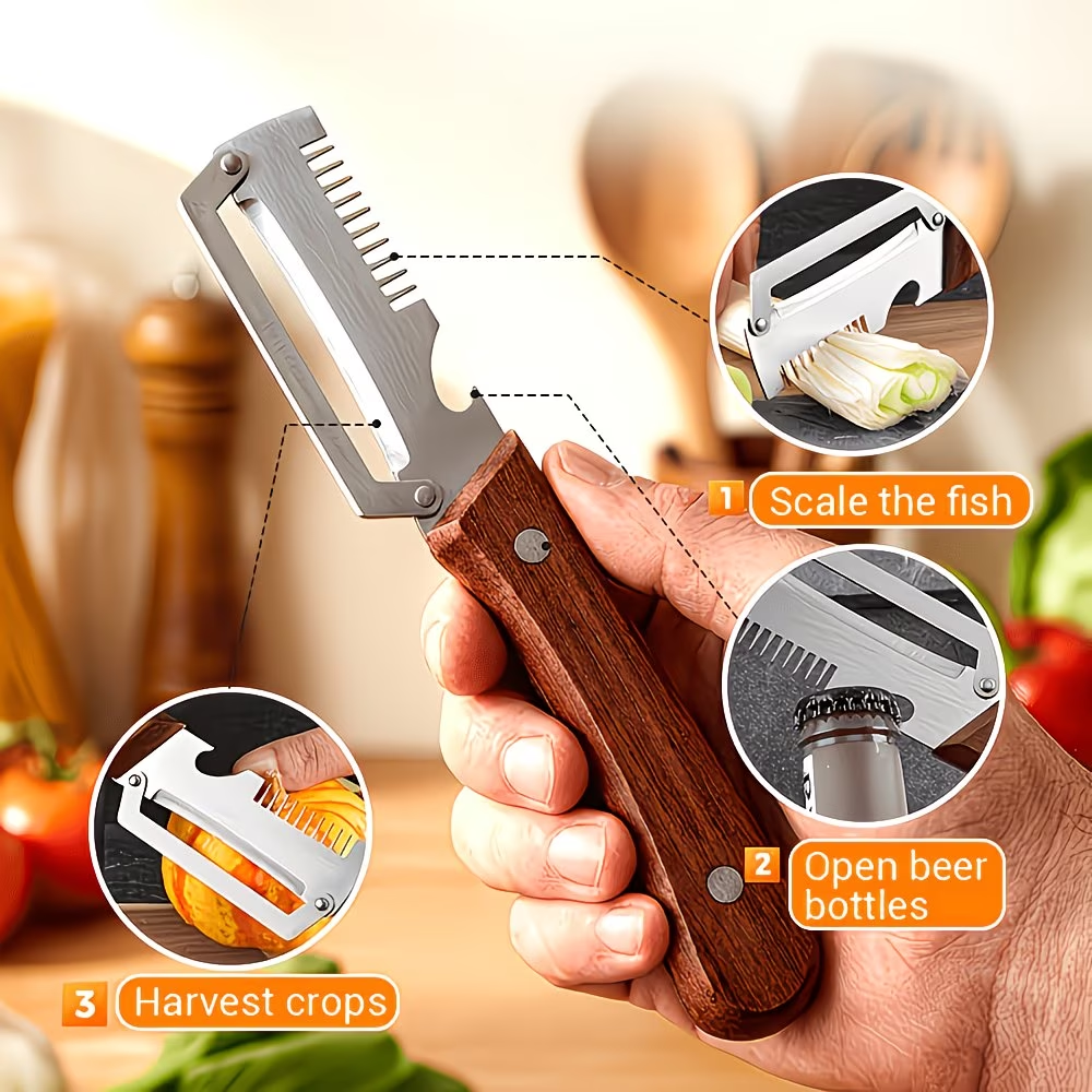 Stainless steel peeler with wo – Oud Wood Chip Bewertung und Preis