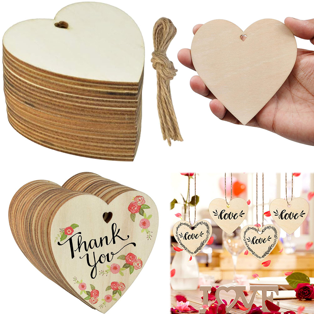 10/20/60Pcs Wood Heart Slices  – Oud Wood Chip Bewertung und Preis