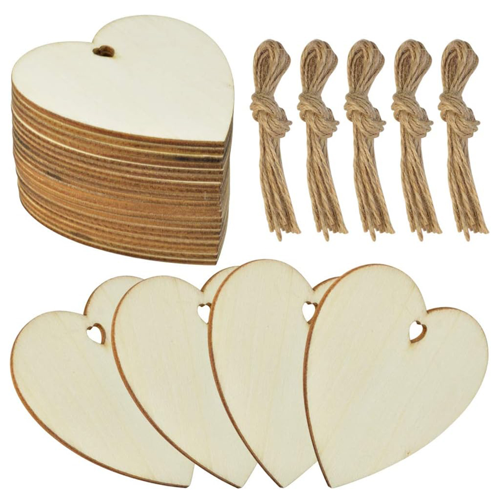 10/20/60Pcs Wood Heart Slices  – Oud Wood Chip Bewertung und Preis