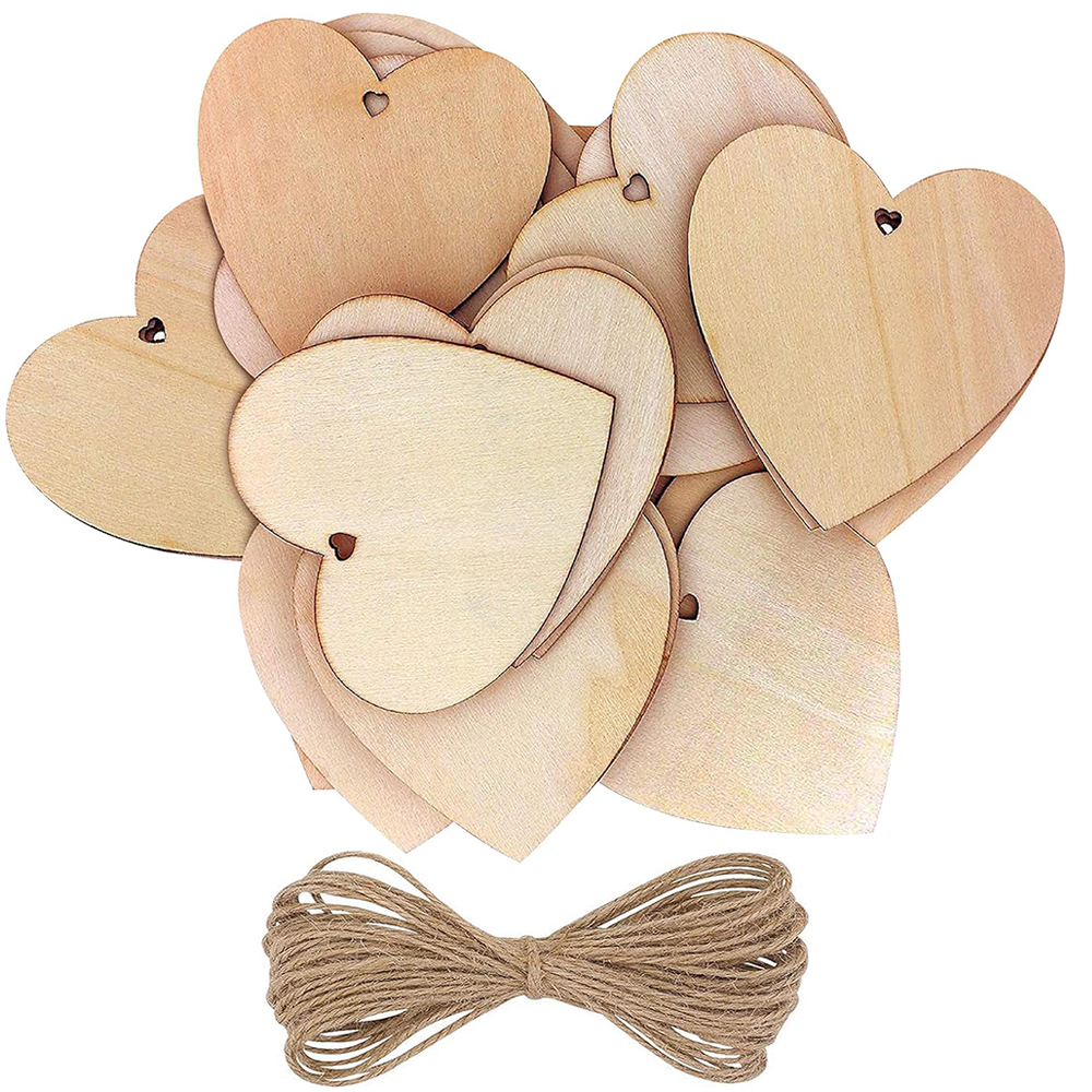 10/20/60Pcs Wood Heart Slices  – Oud Wood Chip Bewertung und Preis