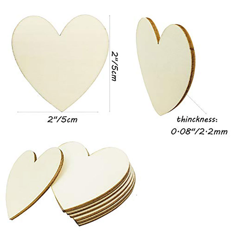 3-100Pcs Unfinished Wooden Hea – Oud Wood Chip Bewertung und Preis