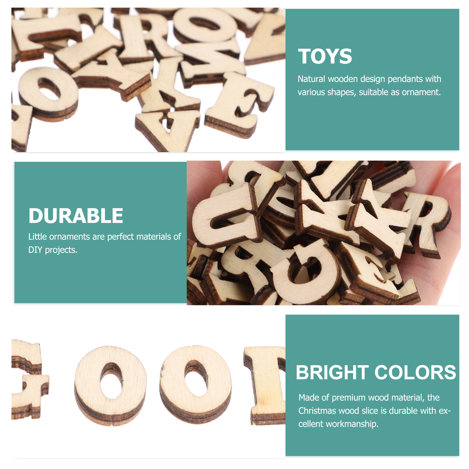 100pcs DIY Doodle Educational  – Oud Wood Chip Bewertung und Preis